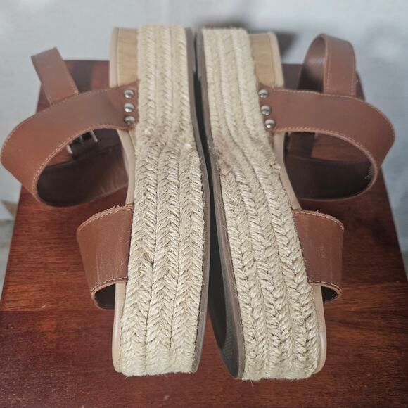 Steve Madden Fifer Brown Espadrille Wedge Sandal Size 9 (runs like an 8) - Picture 6 of 10